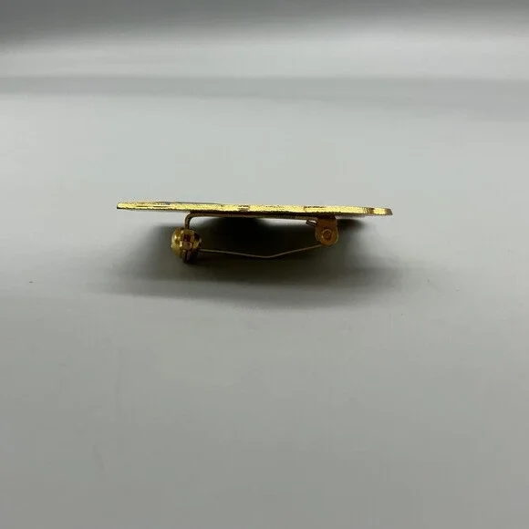 Disney Mickey Mouse Brooch Pin 39mm Gold Tone Enamel Walking Sun Retro Beach - Picture 7 of 12